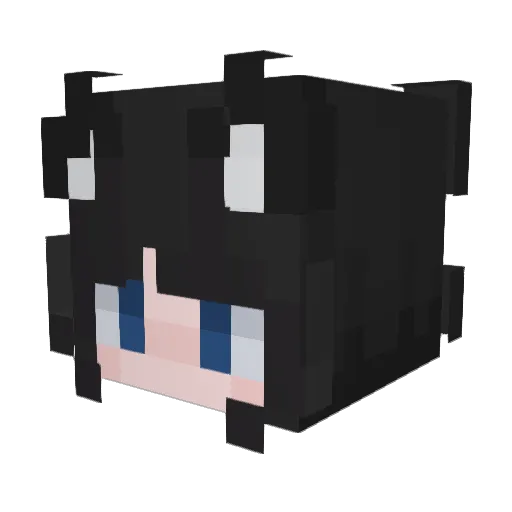 Ohagi06 Minecraft avatar head, 3D render
