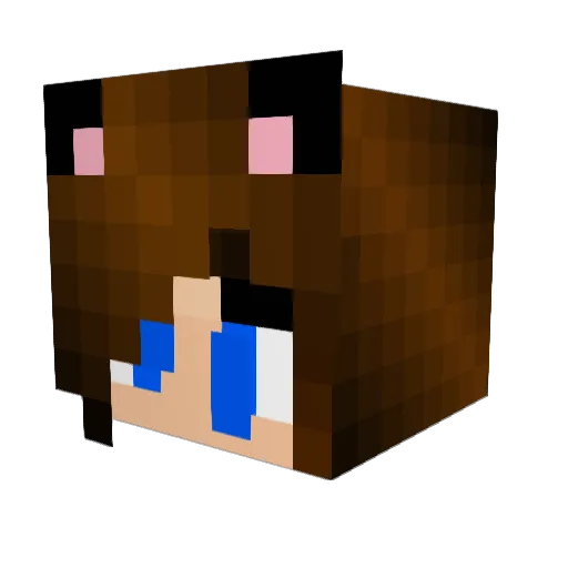 Ohanae Minecraft avatar head, 3D render