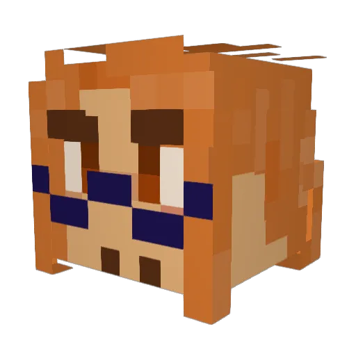 Oharotan_ Minecraft avatar head, 3D render
