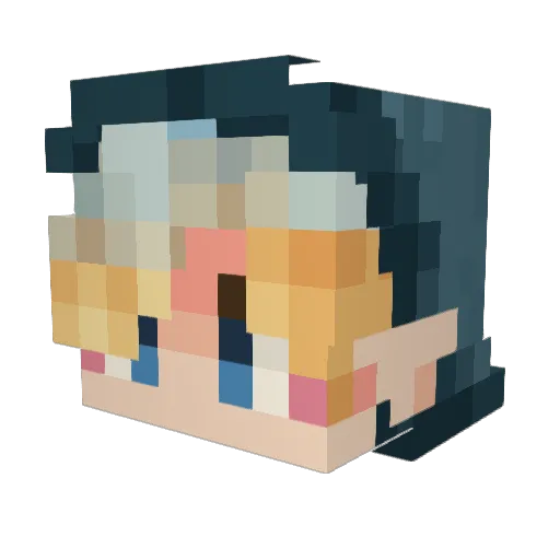 OhayouFox Minecraft avatar head, 3D render