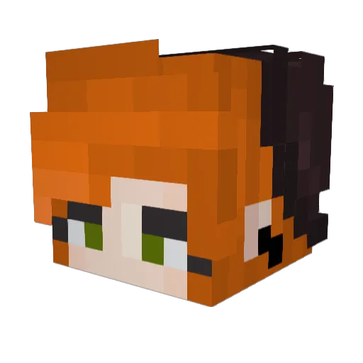 Ohcib Minecraft avatar head, 3D render