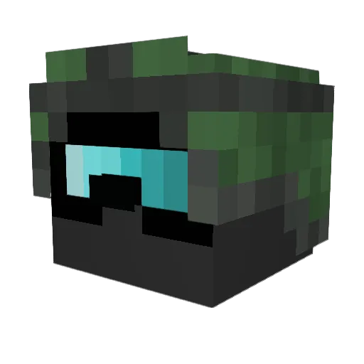 Ohdysius Minecraft avatar head, 3D render