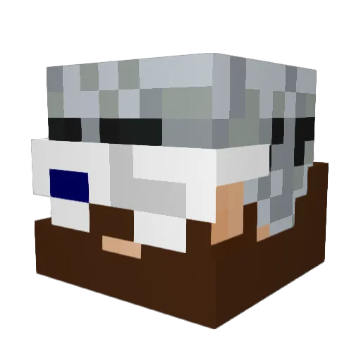 OhhClick Minecraft avatar head, 3D render
