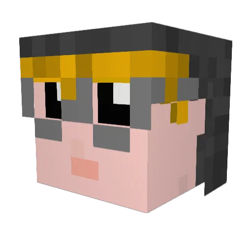 OhhNoItsU Minecraft avatar head, 3D render