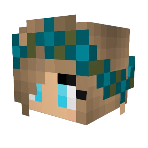 Ohhkate Minecraft avatar head, 3D render