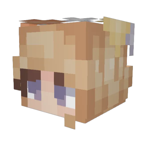 Ohhlordie Minecraft avatar head, 3D render