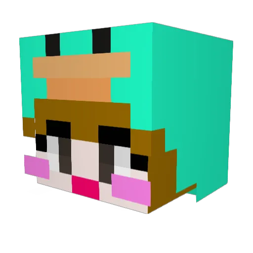 Ohiryojoa Minecraft avatar head, 3D render