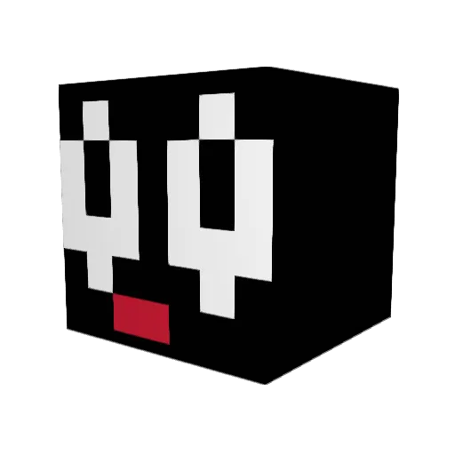 Ohkno Minecraft avatar head, 3D render
