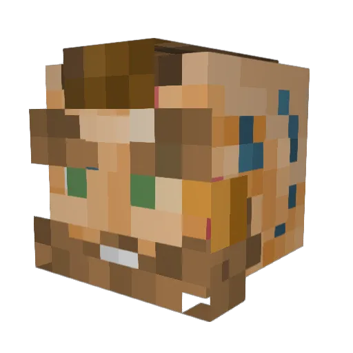 Ohlegendtunche Minecraft avatar head, 3D render