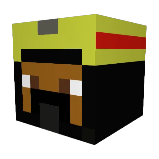 Ohlitom02 Minecraft avatar head, 3D render