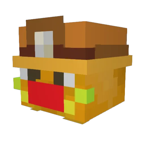 Ohlli Minecraft avatar head, 3D render