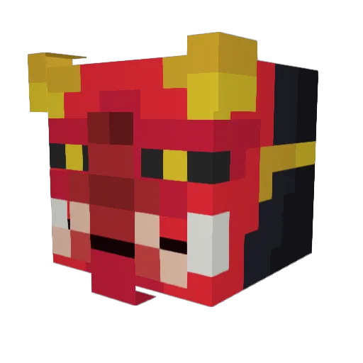 OhmTi Minecraft avatar head, 3D render