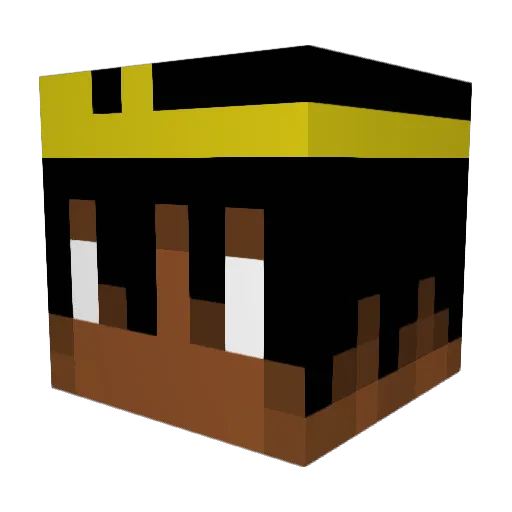 Ohmega7 Minecraft avatar head, 3D render