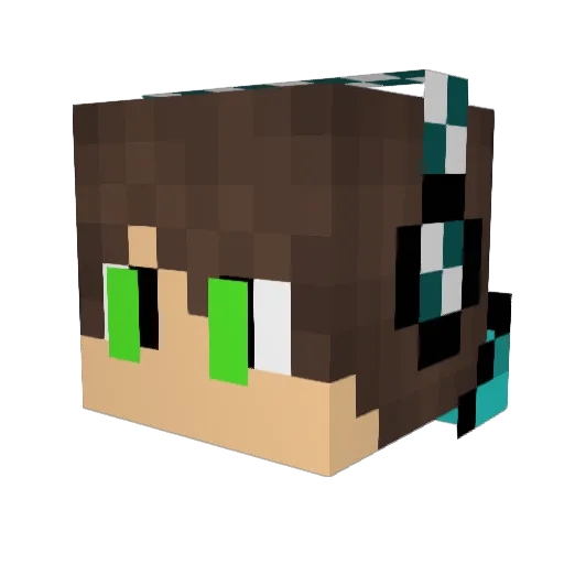 OhmyCore Minecraft avatar head, 3D render