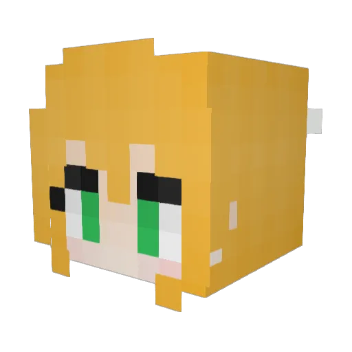 OhmyitsAudrey Minecraft avatar head, 3D render