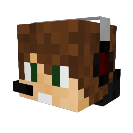 OhneLutz Minecraft avatar head, 3D render