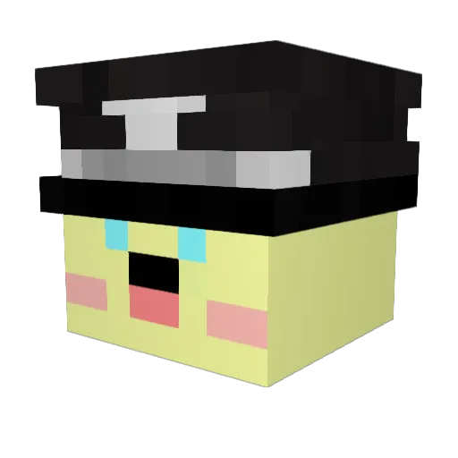 Ohne_M Minecraft avatar head, 3D render