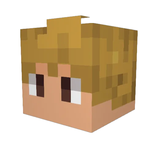 Ohnsehh Minecraft avatar head, 3D render