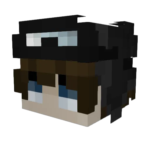 Ohset Minecraft avatar head, 3D render