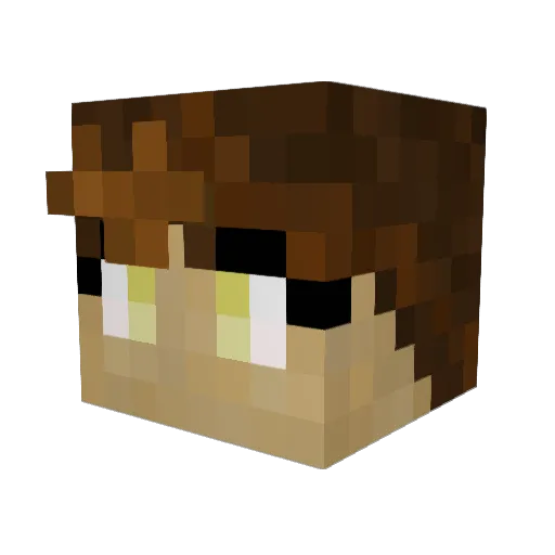 Ohwii Minecraft avatar head, 3D render