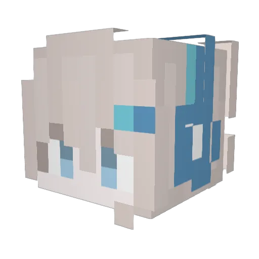 OiMayu Minecraft avatar head, 3D render