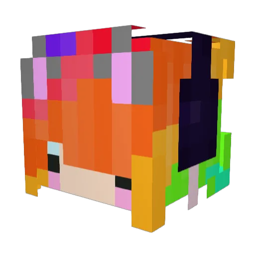 Oi_Pasta Minecraft avatar head, 3D render