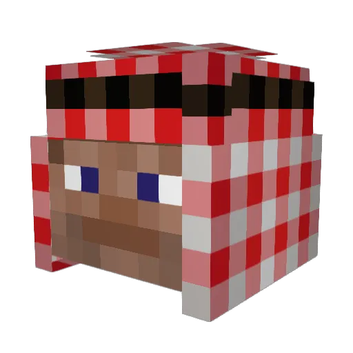 Oierrrr Minecraft avatar head, 3D render