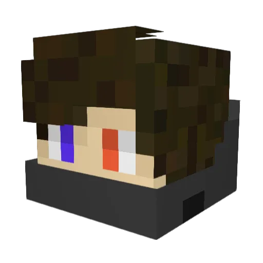 Oiljacker Minecraft avatar head, 3D render