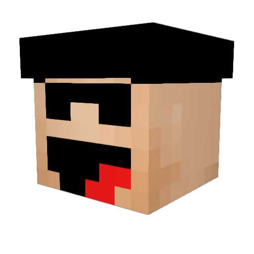 Oilprint Minecraft avatar head, 3D render