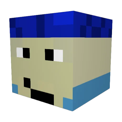 Oimy Minecraft avatar head, 3D render