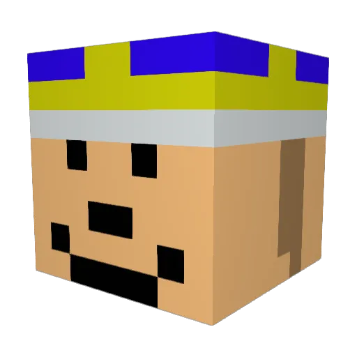 Oinkiki Minecraft avatar head, 3D render
