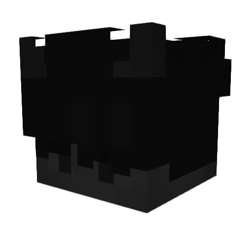 Oiqu Minecraft avatar head, 3D render
