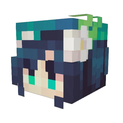 OiseauIvre Minecraft avatar head, 3D render
