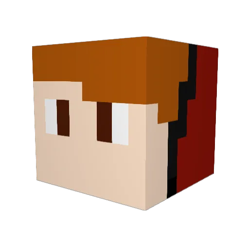 OisinF Minecraft avatar head, 3D render