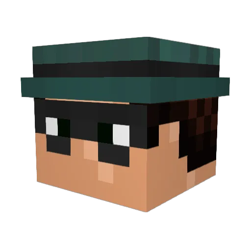 Oisklet Minecraft avatar head, 3D render