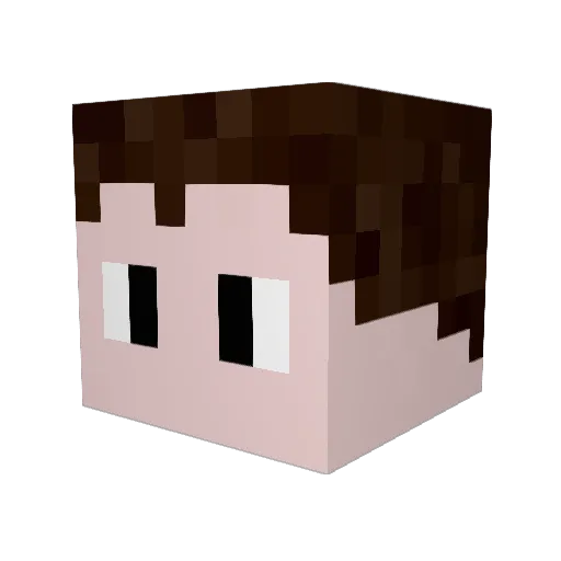 OjimaLaster Minecraft avatar head, 3D render