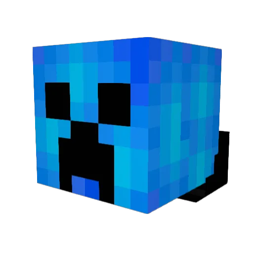 Ojisanjed Minecraft avatar head, 3D render