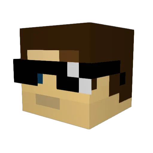 Ojnaf Minecraft avatar head, 3D render
