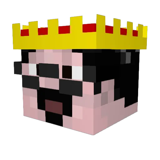 Ojovec Minecraft avatar head, 3D render