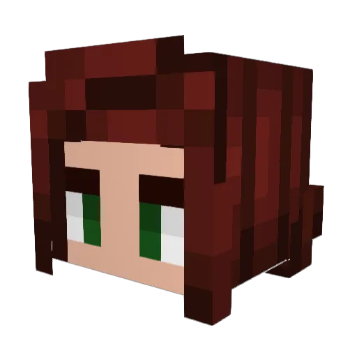 OkChloee Minecraft avatar head, 3D render