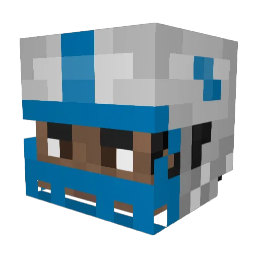 OkDill Minecraft avatar head, 3D render
