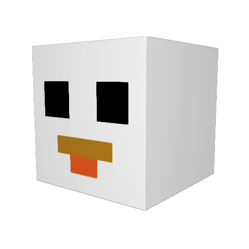OkPatinhos Minecraft avatar head, 3D render
