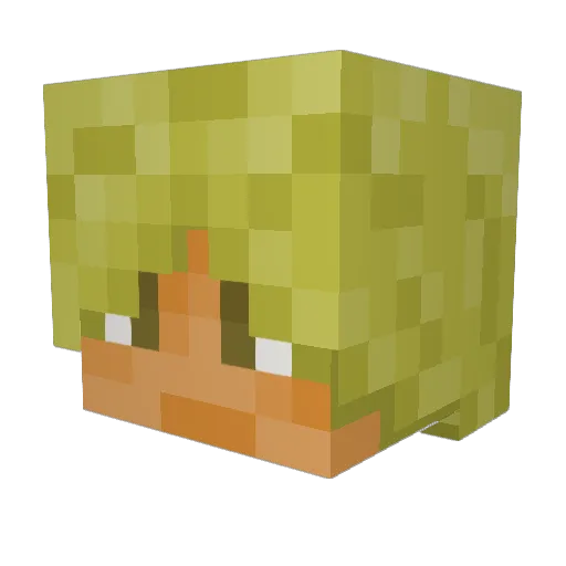 Ok_Q Minecraft avatar head, 3D render