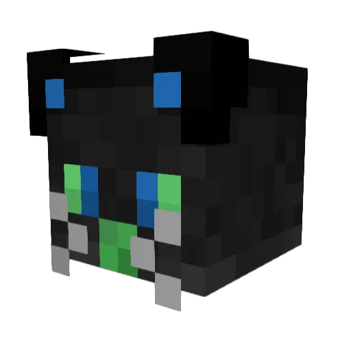 OkaMeowTM Minecraft avatar head, 3D render