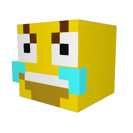 Oka_192 Minecraft avatar head, 3D render