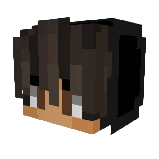 Okaeu Minecraft avatar head, 3D render