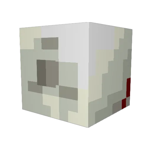 Okamalum Minecraft avatar head, 3D render