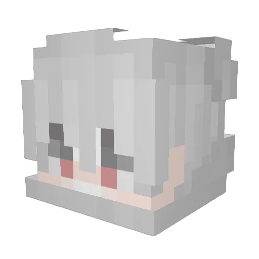 Okami208 Minecraft avatar head, 3D render