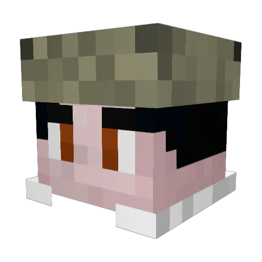 Okami_HD Minecraft avatar head, 3D render