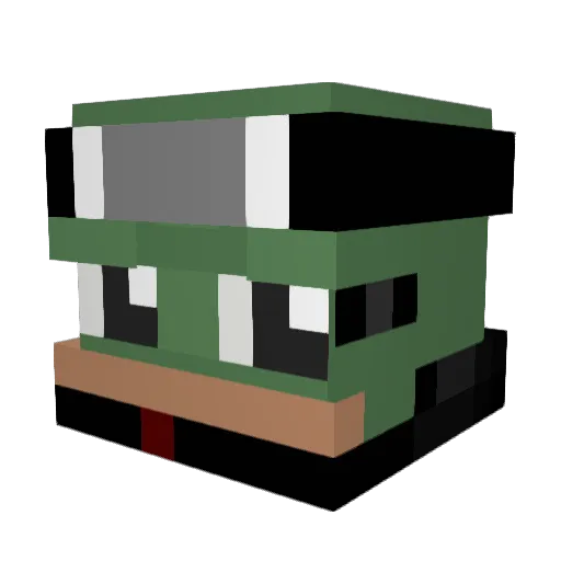 Okami_Kenshiro Minecraft avatar head, 3D render